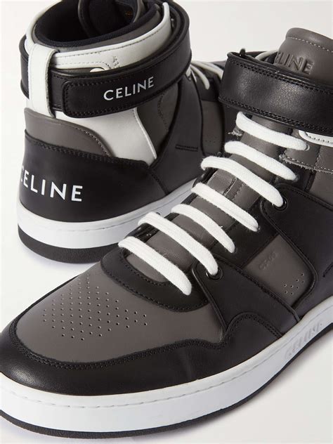 celine black sneakers|celine high top sneakers.